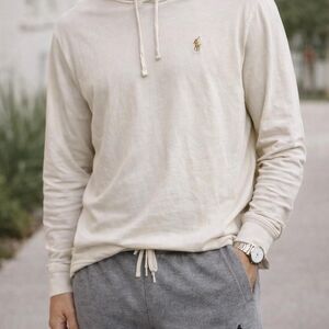 Polo-ralph-lauren Men's Cream and White Hoodie